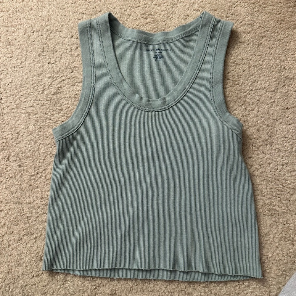 Sea foam green cropped tank top